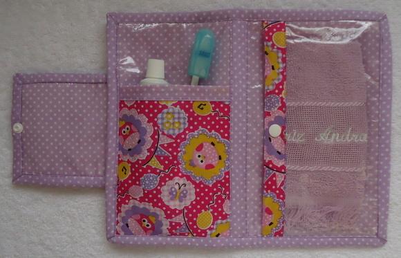 Kit Higiene Bucal Infantil Menina Corujinha
