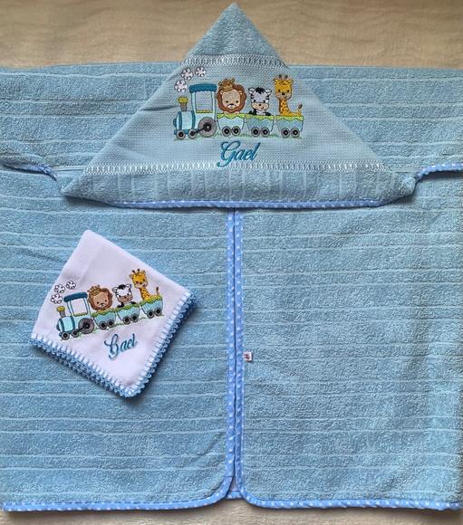 Kit para Bebê Toalha de Banho e Fralda de Boca