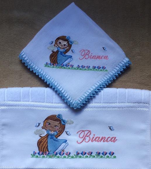 Kit para Bebê Toalhinha e Fralda de Boca Princesa