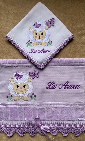 Kit para Bebê Toalhinha e Fralda de Boca Ovelhinha