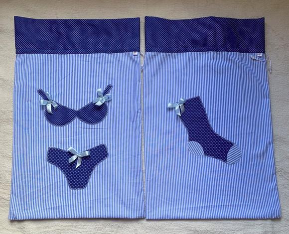 Kit Porta Lingerie e Porta Meias para Viagem