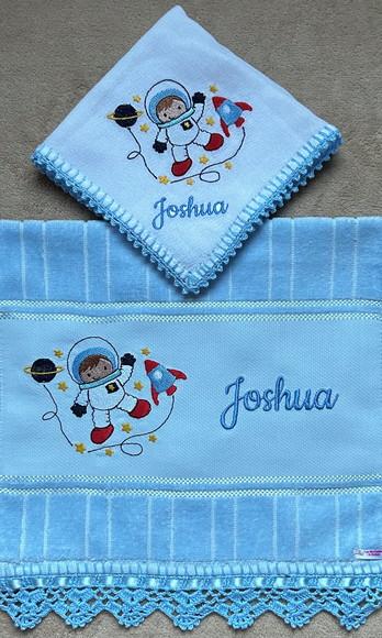 Kit Toalhinha e Fralda de Boca Astronauta