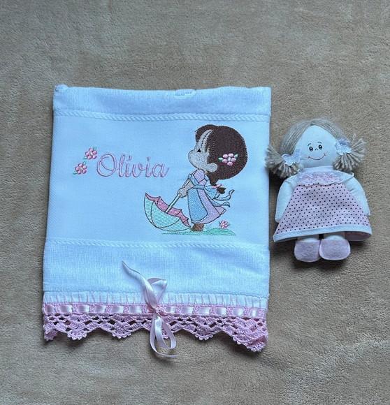 Kit Toalhinha e Fralda de Boca Menina