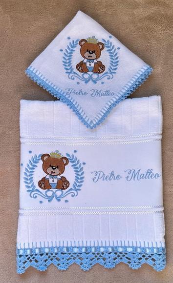 Kit Toalhinha e Fralda de Boca Urso Príncipe