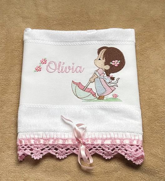 Kit Toalhinha e Fraldas de Boca Menina Linda
