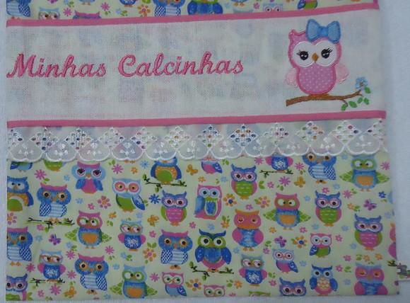 Porta Calcinhas Corujinha Rosa