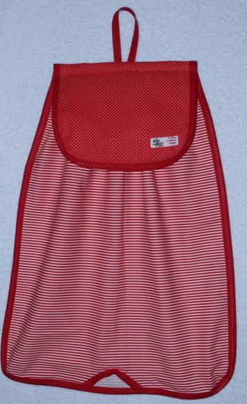 Puxa Saco sem Elástico Listrado Vermelho e Branco
