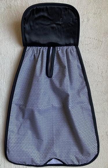 Puxa Saco sem Elástico Preto Chevron