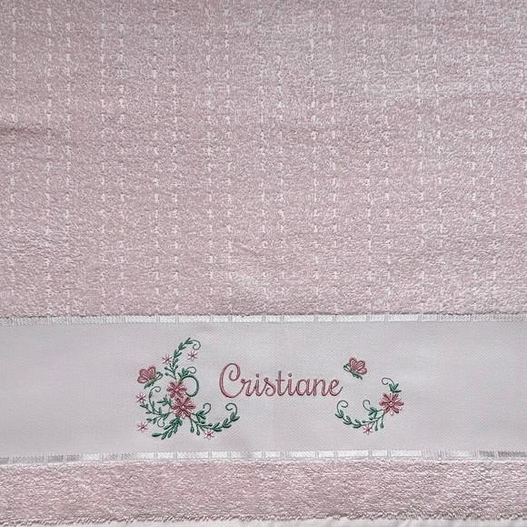 Toalha de Banho Bordada Feminina