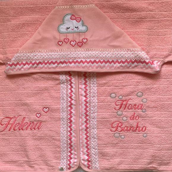 Toalha de Banho Infantil com Capuz Chuva de Amor Menina