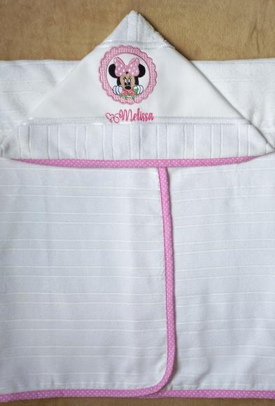 Toalha de Banho Infantil com Capuz Minnie