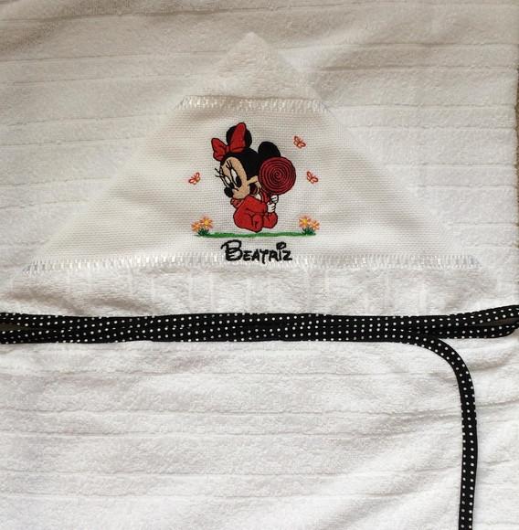 Toalha de Banho Infantil com Capuz Minnie