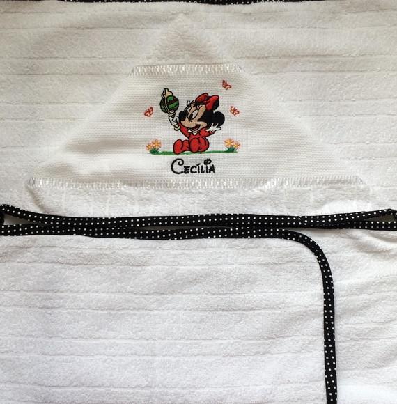 Toalha de Banho Infantil com Capuz Minnie