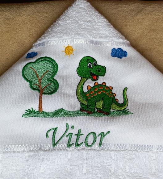 Toalha de Banho Infantil Dinossauro