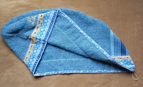 Toalha de Cabelo Azul (super Absorvente)