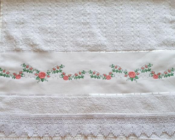 Toalha de Rosto Floral