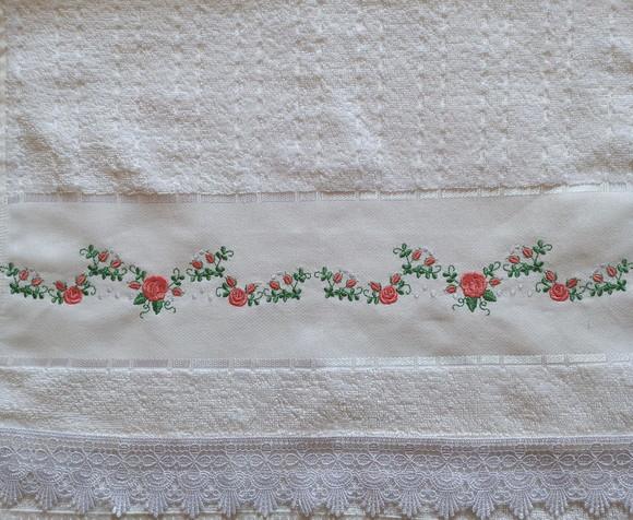 Toalha de Rosto Floral