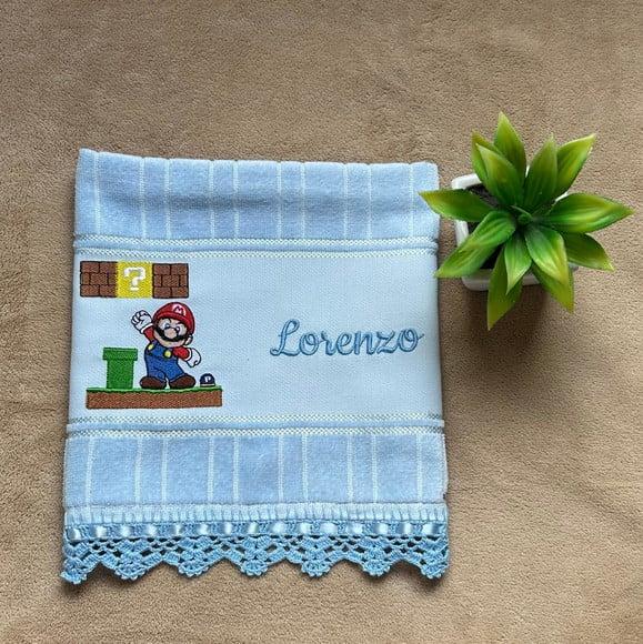 Toalhinha Bordada Super Mario