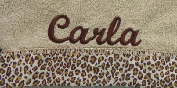 Touca para Cabelo Bege com Oncinha Personalizada