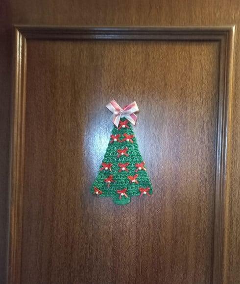 Árvore de Natal de Porta Bolinhas Prateadas