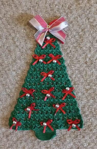 Árvore de Natal de Porta Bolinhas Prateadas