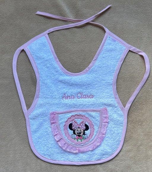 Babador de Vestir Dupla Face Minnie