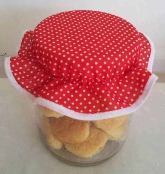 Capinhas decorativas para tampa de pote