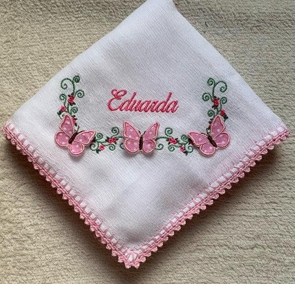 Fraldas de Passeio Bordadas Personalizadas Menina