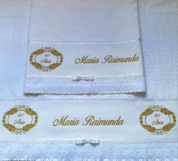 Jogo de Toalhas Personalizadas Aniversário