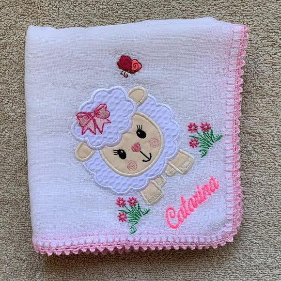 Kit 5 Fraldas de Passeio Bordadas Personalizadas