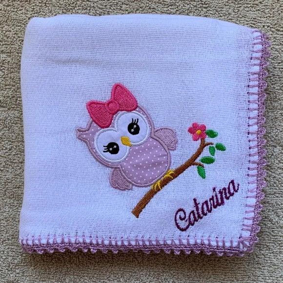 Kit 5 Fraldas de Passeio Bordadas Personalizadas