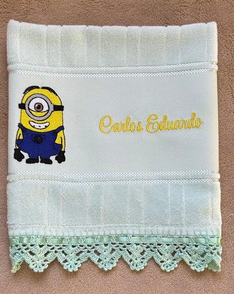 Kit 5 Toalhinhas Bordadas Minions