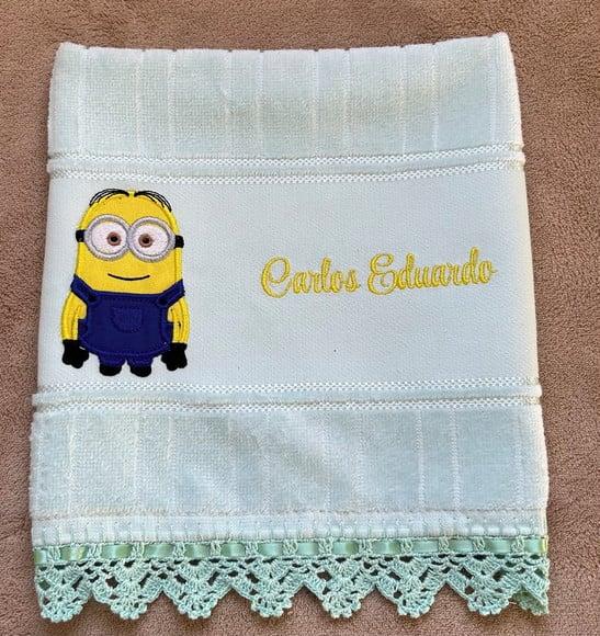 Kit 5 Toalhinhas Bordadas Minions