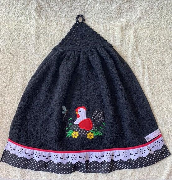 Kit de Bate Mão, Pano de Prato e Puxa Saco