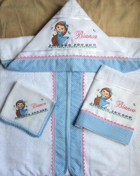 Kit Enxoval Bebê Bordado Princesa
