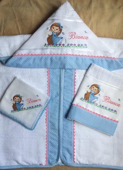 Kit Enxoval Bebê Bordado Princesa