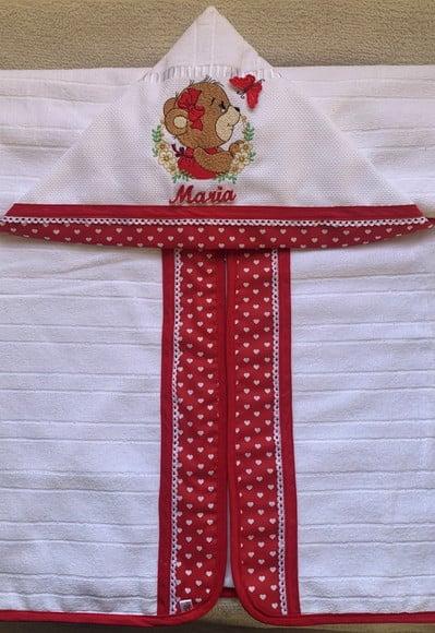 Kit Enxoval para Bebê Bordado Ursinha