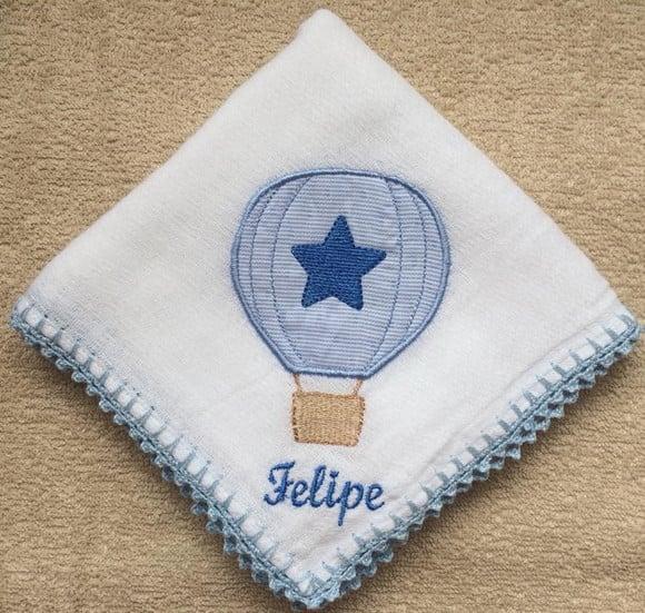 Kit Fraldas de Passeio Bordadas Personalizadas em Crochê