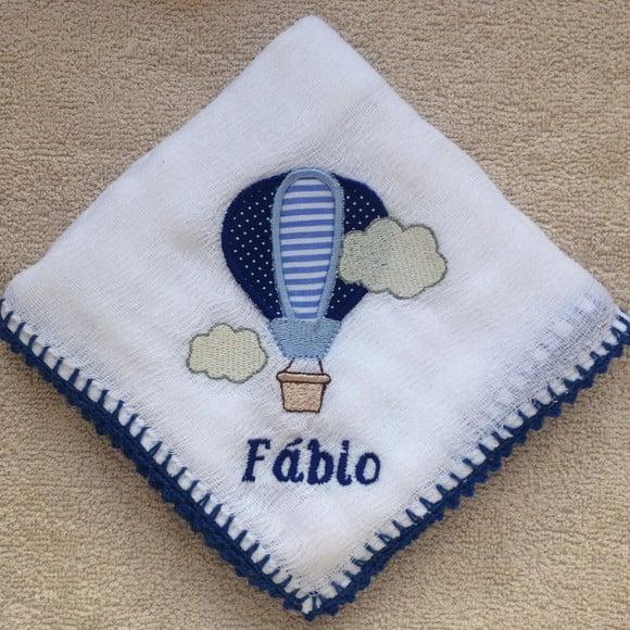 Kit Fraldas de Passeio Bordadas Personalizadas em Crochê