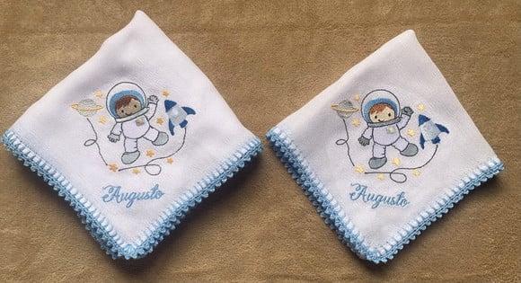 Kit Fraldas Personalizadas Boca e Passeio Astronauta