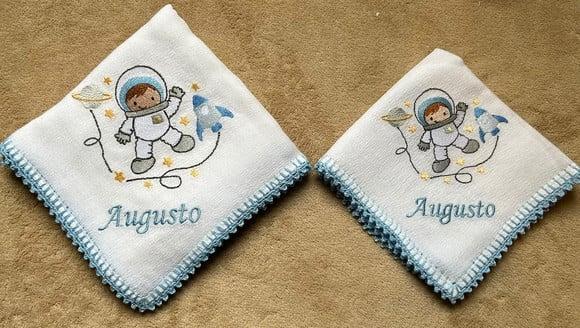 Kit Fraldas Personalizadas Boca e Passeio Astronauta