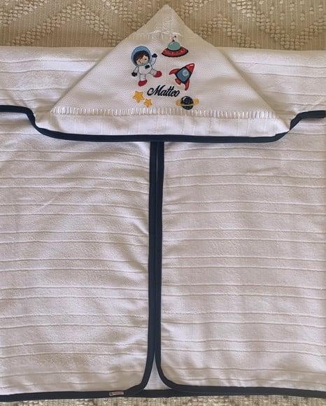 Kit para Bebê Personalizado Bordado Toalha e Fralda de Boca