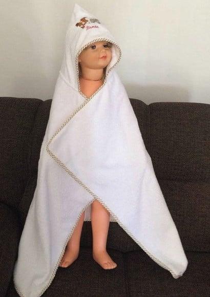 Kit para Bebê Toalha e Fralda de Boca Arca de Noé