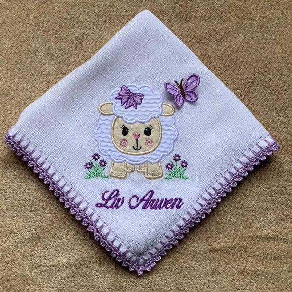 Kit para Bebê Toalhinha e Fralda de Boca Ovelhinha