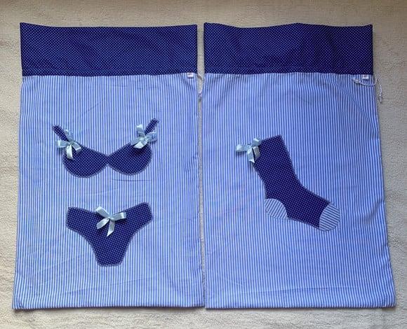 Kit Porta Lingerie e Porta Meias para Viagem