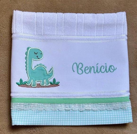 Kit Toalha de Banho e Toalha de Mão Dinossauro