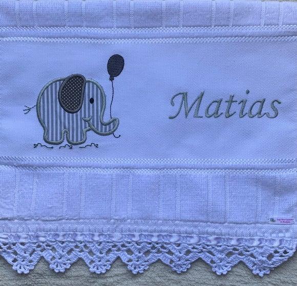 Kit Toalhinha e Fraldas de Boca e Passeio Elefante