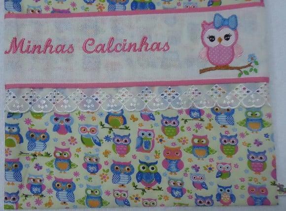 Porta Calcinhas Corujinha Rosa