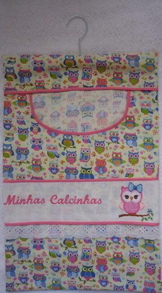 Porta Calcinhas Corujinha Rosa