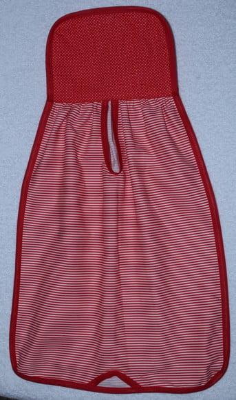 Puxa Saco sem Elástico Listrado Vermelho e Branco